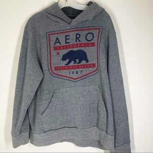 AEROPOSTALE  Aero Bear pull over hoodie hoody Size XL EUC